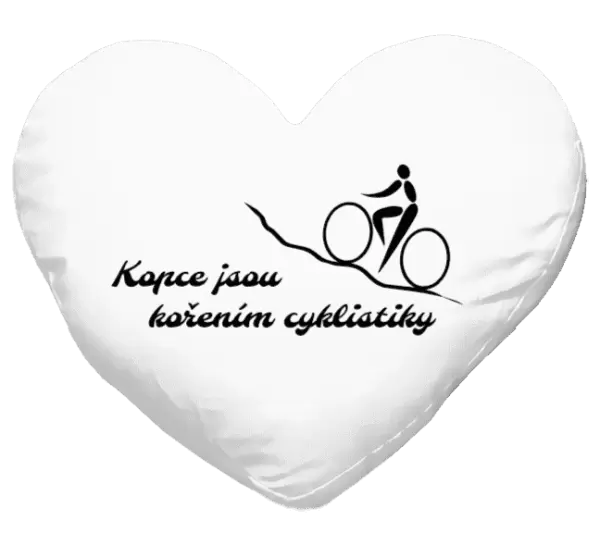 Polštář Kopce jsou kořením cyklistiky