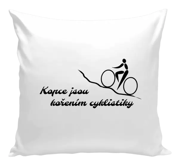 Polštář Kopce jsou kořením cyklistiky