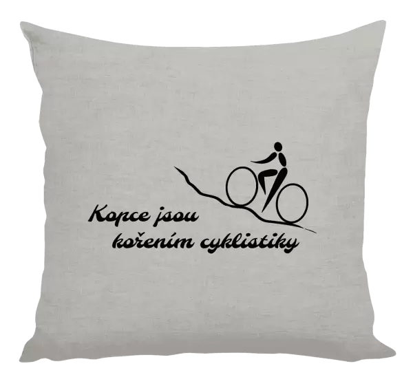 Polštář Kopce jsou kořením cyklistiky