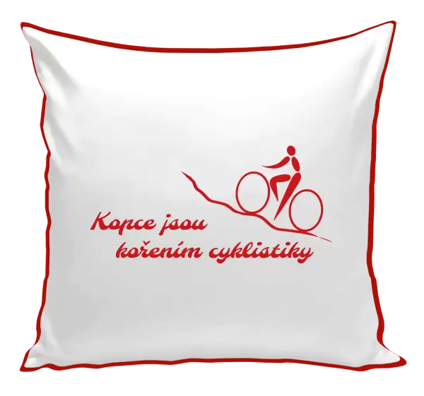 Polštář Kopce jsou kořením cyklistiky