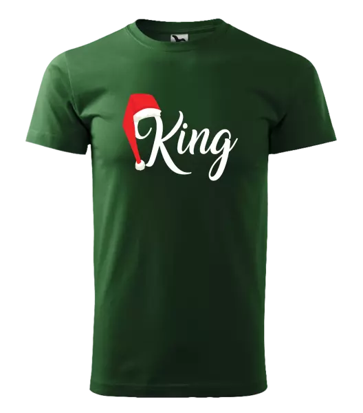 Pánske vianočné tričko Vánoční čepice - King - kopie