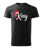 Pánske vianočné tričko Vánoční čepice - King - kopie