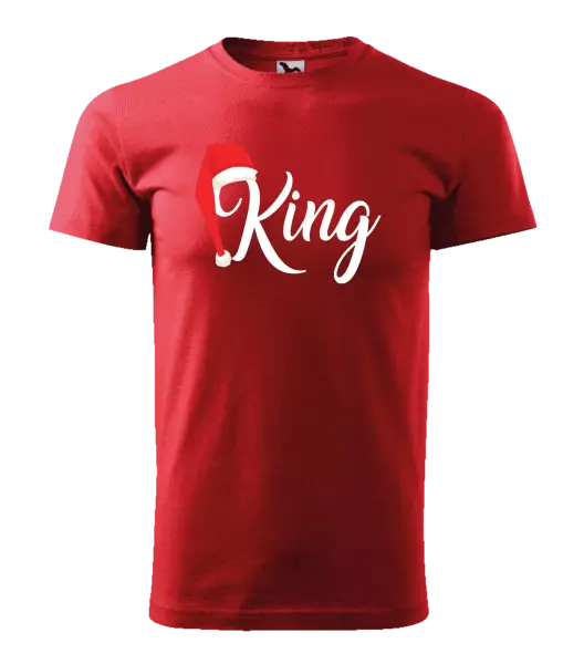 Pánske vianočné tričko Vánoční čepice - King - kopie