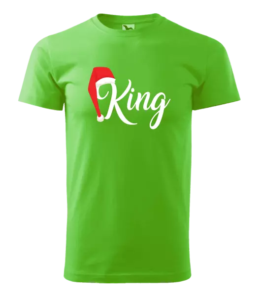 Pánske vianočné tričko Vánoční čepice - King - kopie