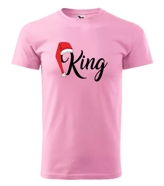 Pánske vianočné tričko Vánoční čepice - King - kopie