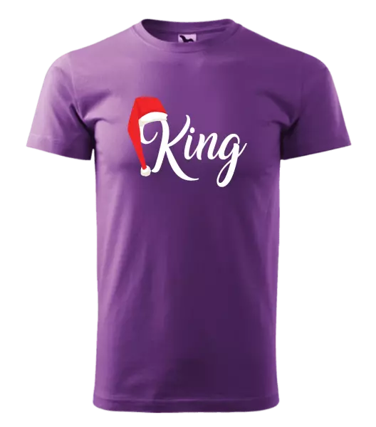 Pánske vianočné tričko Vánoční čepice - King - kopie