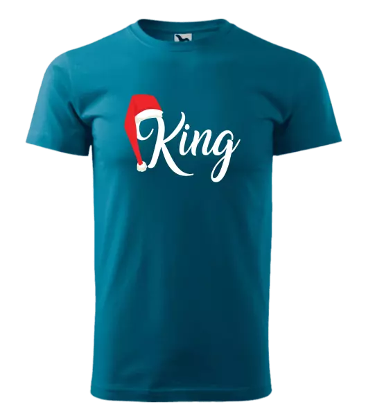 Pánske vianočné tričko Vánoční čepice - King - kopie