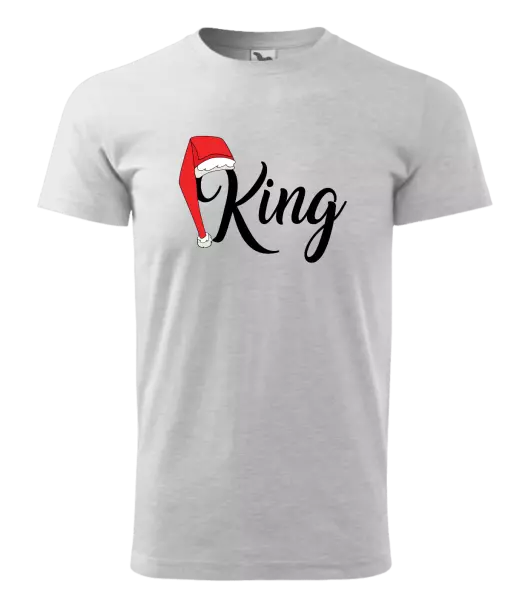 Pánske vianočné tričko Vánoční čepice - King - kopie