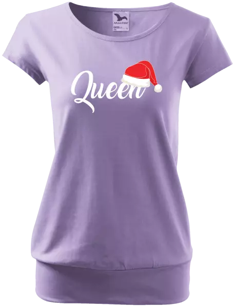 Dámske vianočné tričko Vánoční čepice - Queen - kopie
