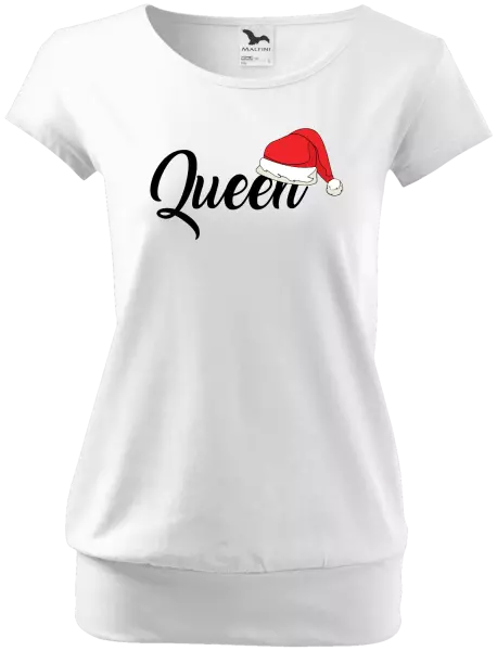 Dámske vianočné tričko Vánoční čepice - Queen - kopie