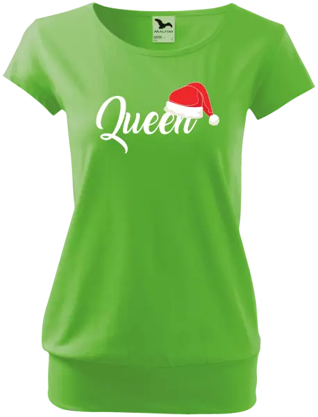 Dámske vianočné tričko Vánoční čepice - Queen - kopie