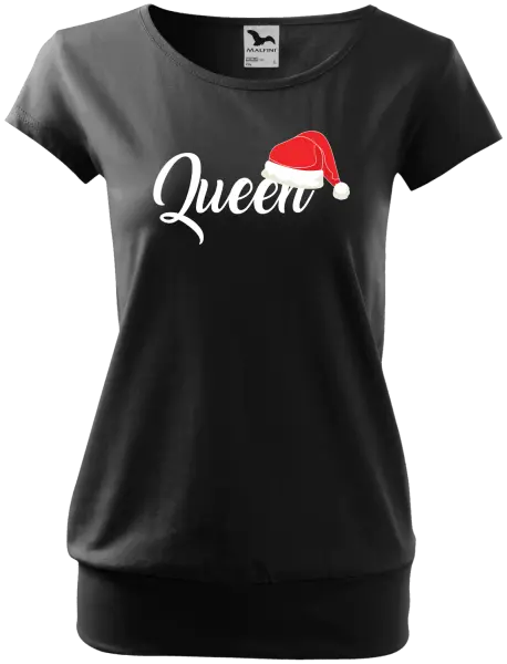 Dámske vianočné tričko Vánoční čepice - Queen - kopie