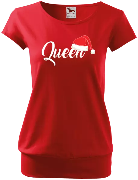 Dámske vianočné tričko Vánoční čepice - Queen - kopie