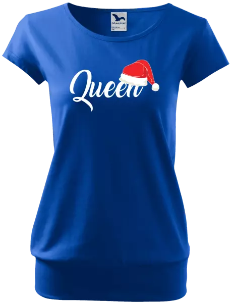 Dámske vianočné tričko Vánoční čepice - Queen - kopie