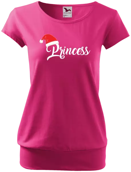 Dámske vianočné tričko Vánoční čepice - Princess - kopie