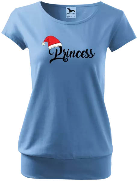 Dámske vianočné tričko Vánoční čepice - Princess - kopie