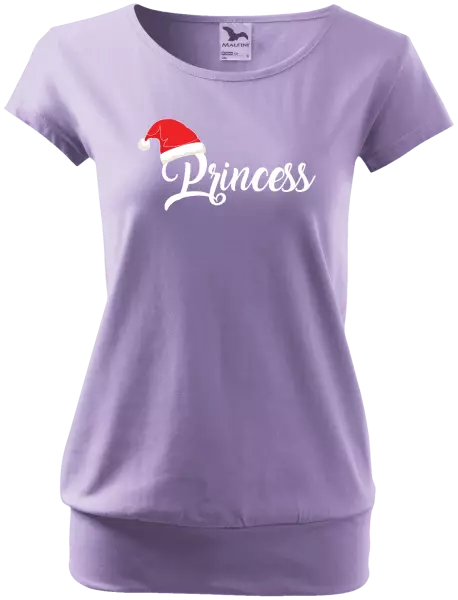 Dámske vianočné tričko Vánoční čepice - Princess - kopie