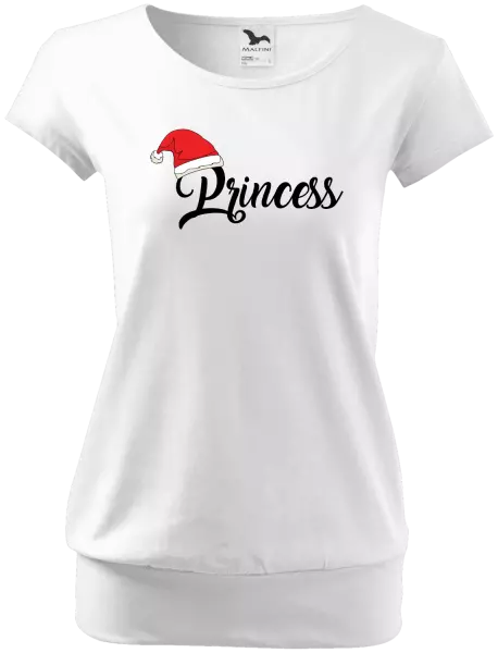 Dámske vianočné tričko Vánoční čepice - Princess - kopie