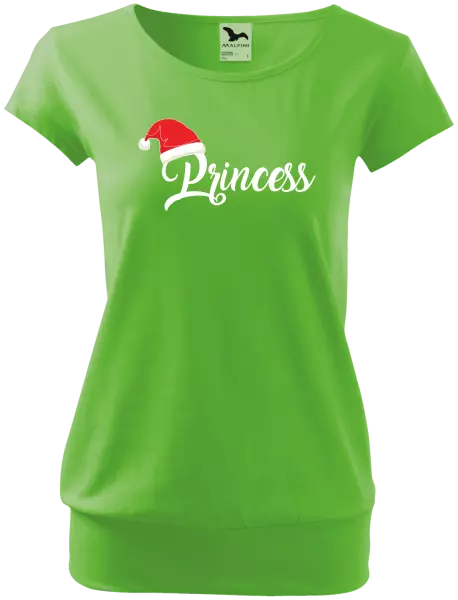 Dámske vianočné tričko Vánoční čepice - Princess - kopie