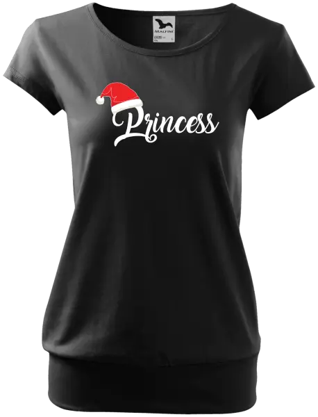 Dámske vianočné tričko Vánoční čepice - Princess - kopie