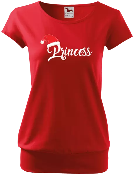 Dámske vianočné tričko Vánoční čepice - Princess - kopie