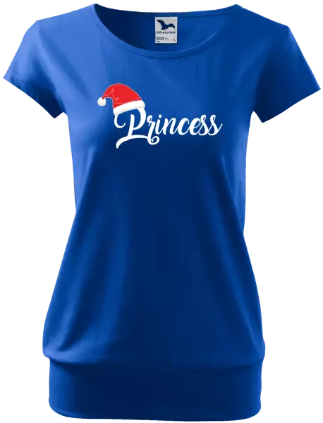 Dámske vianočné tričko Vánoční čepice - Princess - kopie