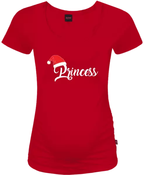 Vianočné tehotenské tričko Vánoční čepice - Princess - kopie