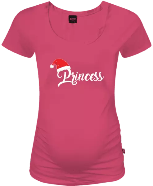 Vianočné tehotenské tričko Vánoční čepice - Princess - kopie