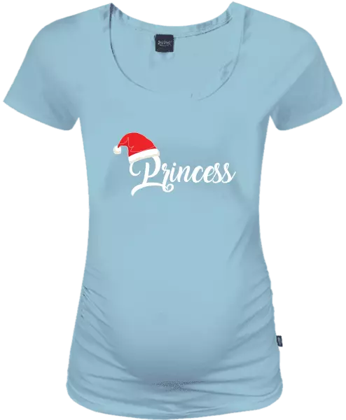 Vianočné tehotenské tričko Vánoční čepice - Princess - kopie