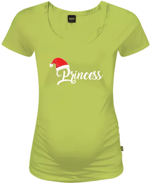 Vianočné tehotenské tričko Vánoční čepice - Princess - kopie