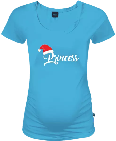 Vianočné tehotenské tričko Vánoční čepice - Princess - kopie