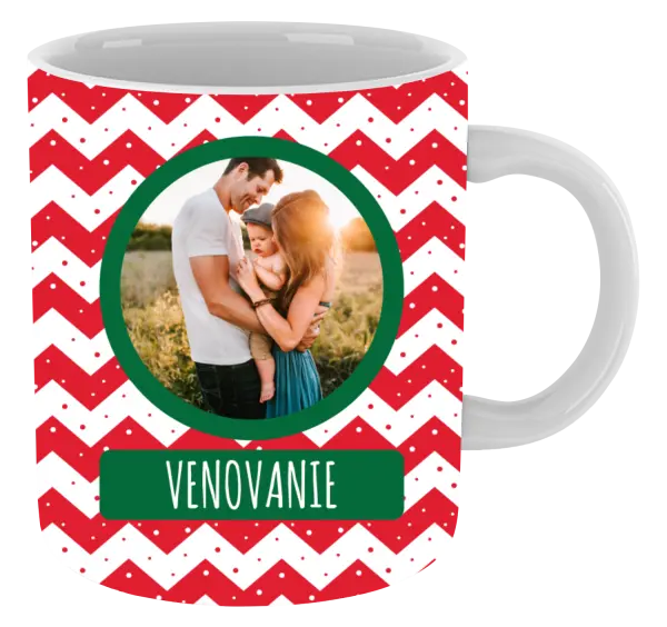 Vianočný hrnček Červenobílé pruhy - kopie