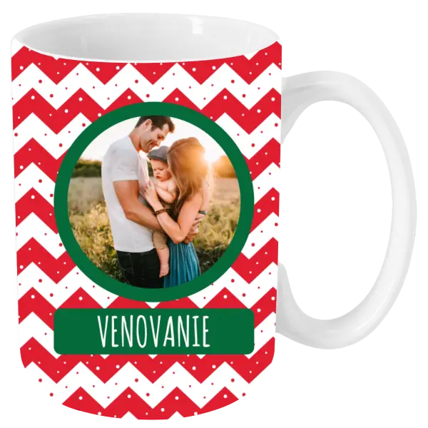 Vianočný hrnček Červenobílé pruhy - kopie