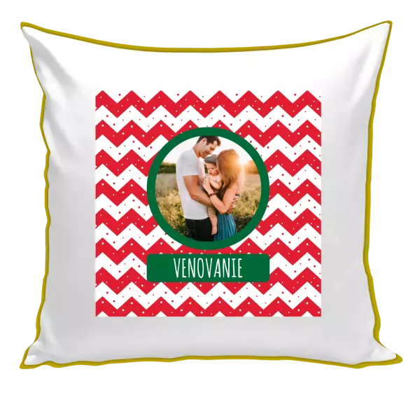 Vianočný vankúš Červenobílé pruhy - kopie