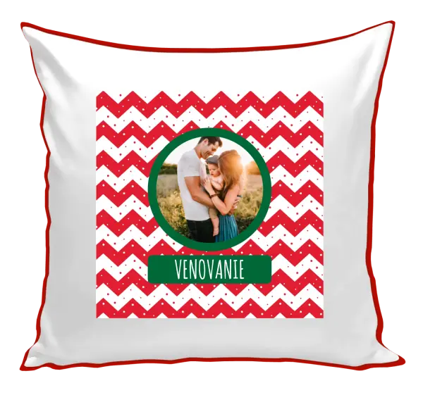 Vianočný vankúš Červenobílé pruhy - kopie