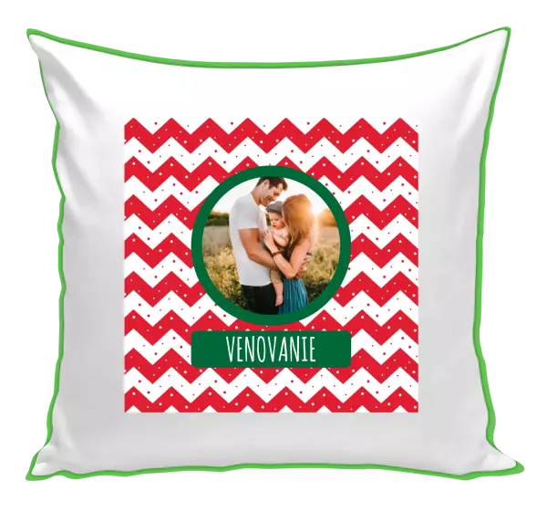 Vianočný vankúš Červenobílé pruhy - kopie