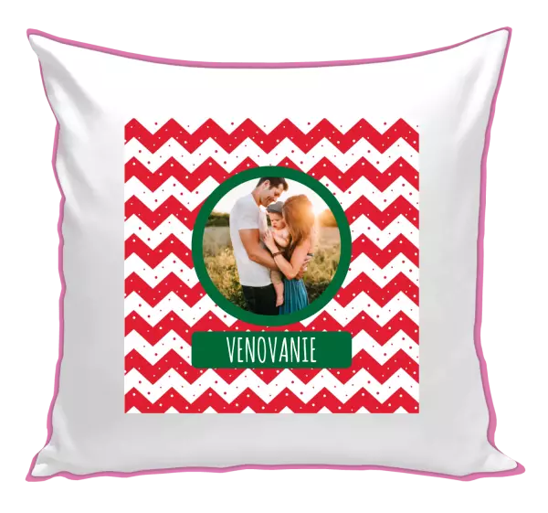 Vianočný vankúš Červenobílé pruhy - kopie