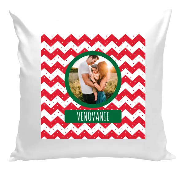 Vianočný vankúš Červenobílé pruhy - kopie