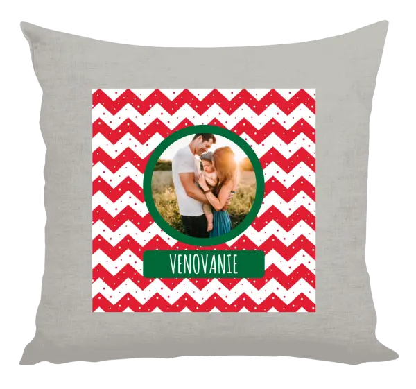 Vianočný vankúš Červenobílé pruhy - kopie
