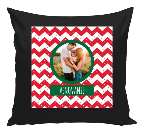 Vianočný vankúš Červenobílé pruhy - kopie