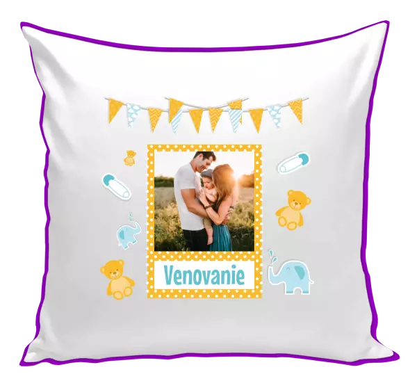 Vianočný vankúš Medvídci a sloni - kopie