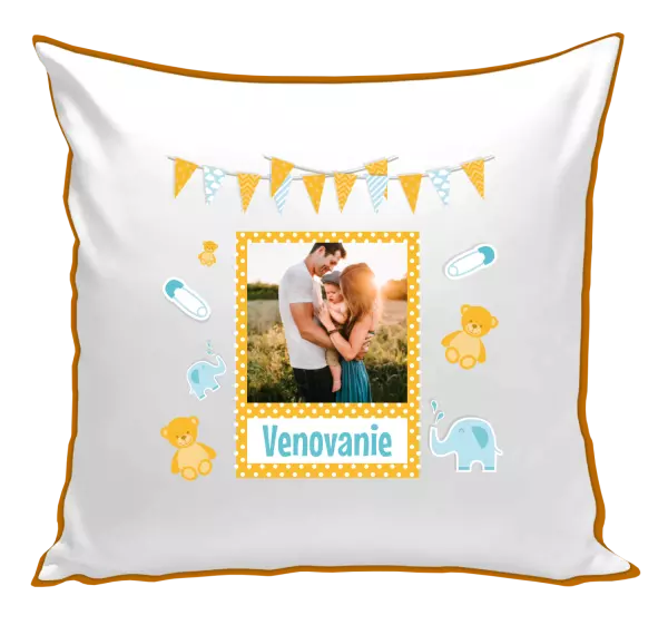 Vianočný vankúš Medvídci a sloni - kopie