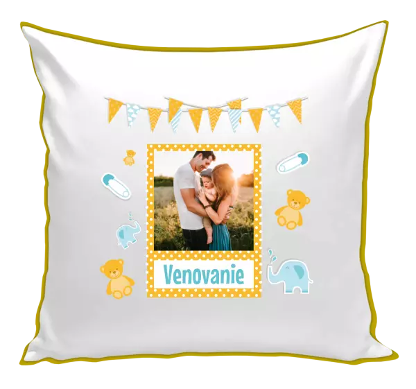 Vianočný vankúš Medvídci a sloni - kopie