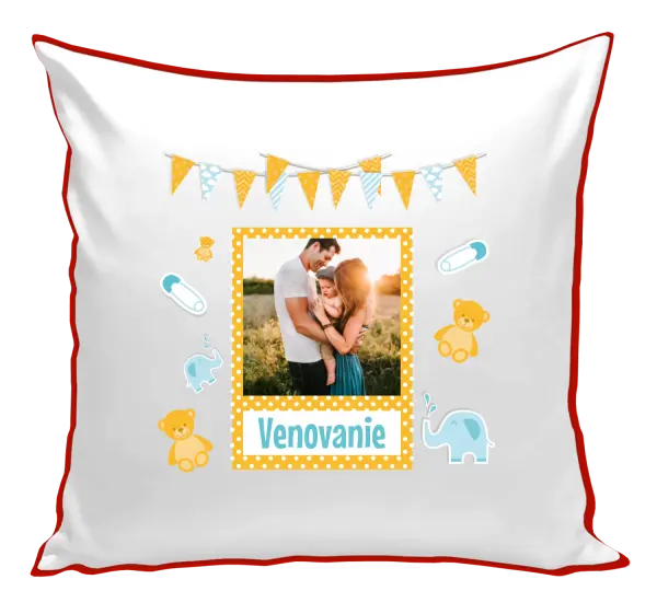 Vianočný vankúš Medvídci a sloni - kopie