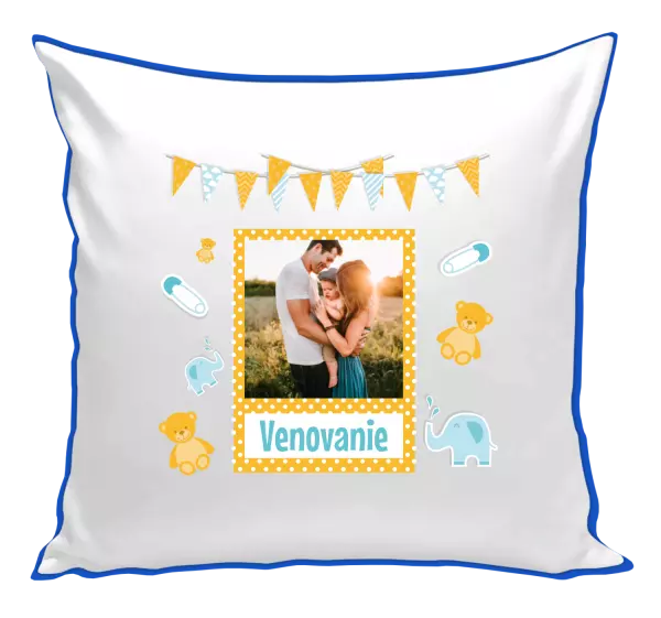 Vianočný vankúš Medvídci a sloni - kopie