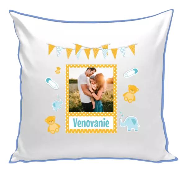 Vianočný vankúš Medvídci a sloni - kopie