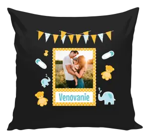 Vianočný vankúš Medvídci a sloni - kopie