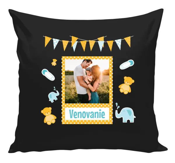 Vianočný vankúš Medvídci a sloni - kopie