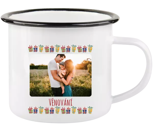 Vianočná plecháčik Farebné vianočné dárečky