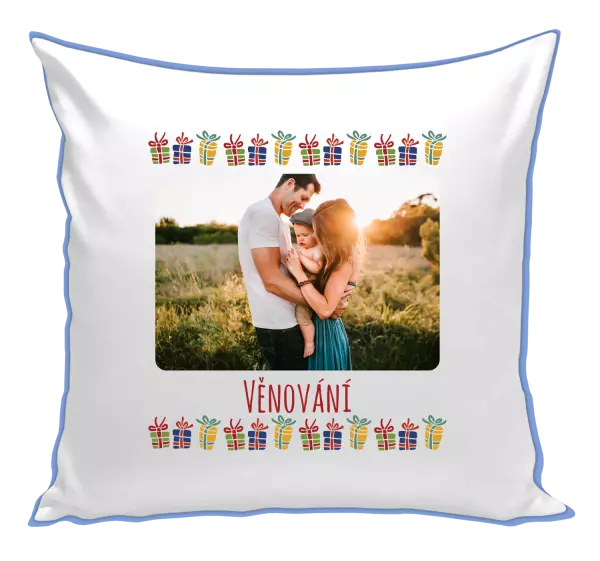 Vianočný vankúš Farebné vianočné dárečky
